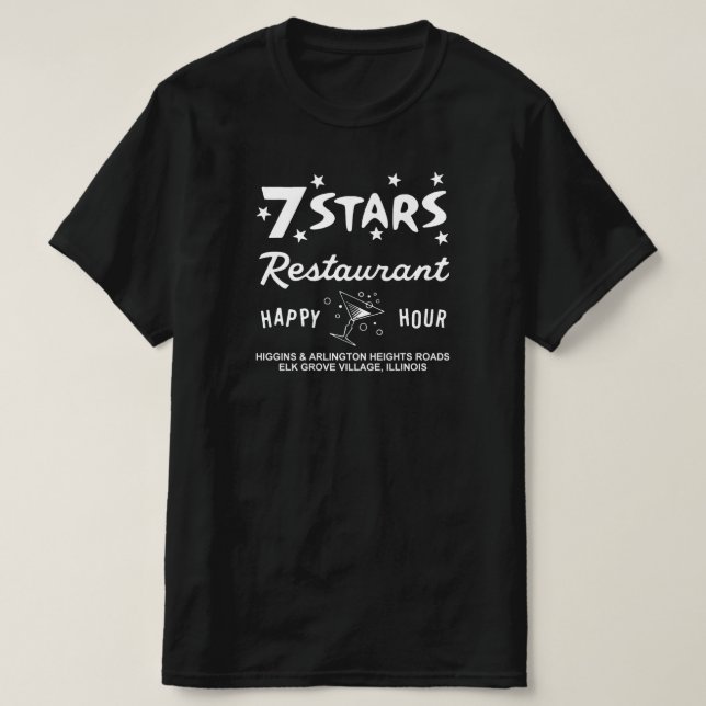 T-shirt Restaurant 7 Étoiles, Elk Grove Village, IL (Design devant)