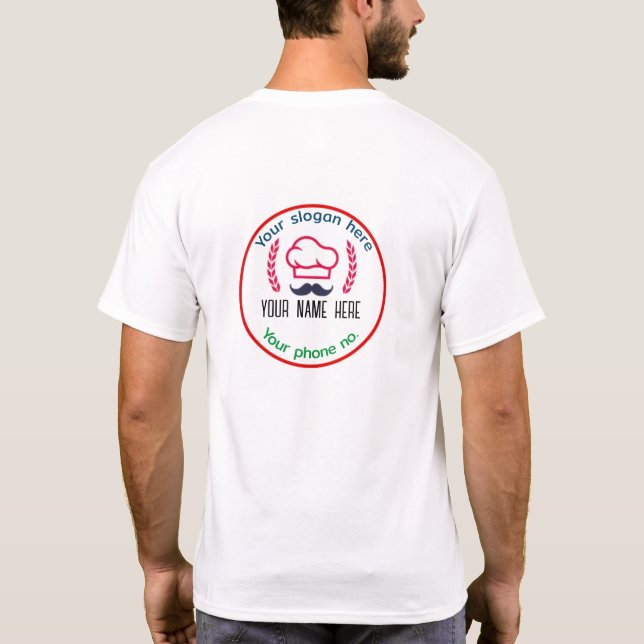 T-shirt restaurant avec logo Customisé (Dos)