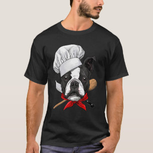 T-shirt Restaurant Boston Terrier Chef Cuisine Cuisine Cui