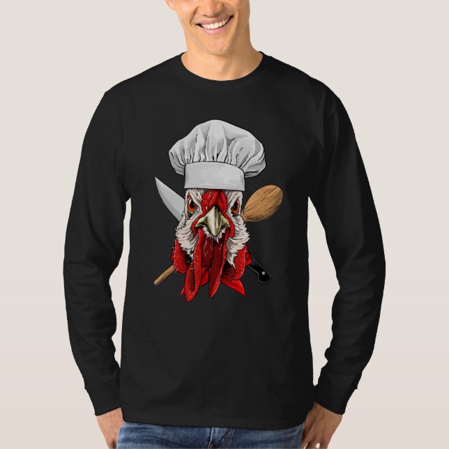 T-shirt Restaurant Chicken Chef Kitchen Cook Culinary Chic (Devant)