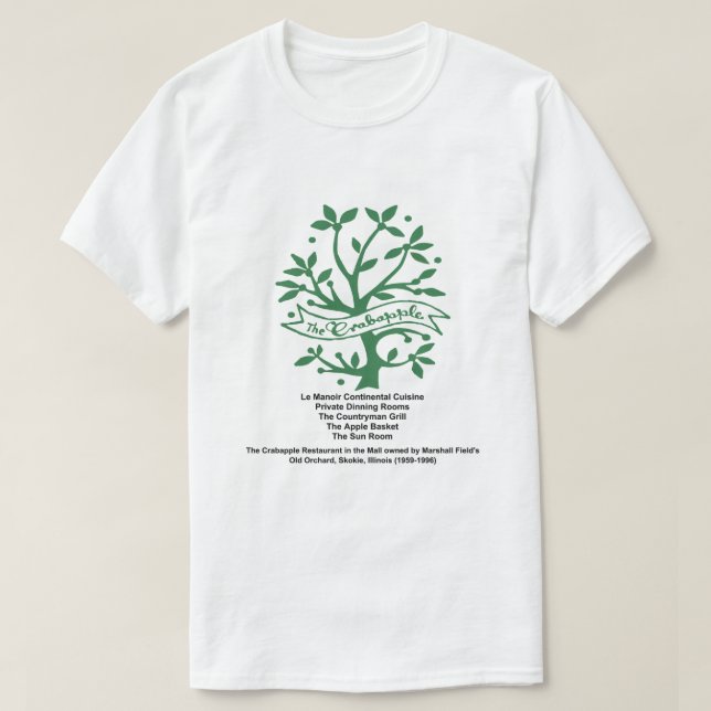 T-shirt Restaurant Crabapple, Skokie, IL (Design devant)