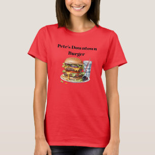 T-shirt Restaurant de burger personnalisé nom de la salle