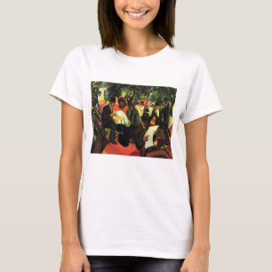 T-shirt Restaurant de jardin par August Macke. Art ancien