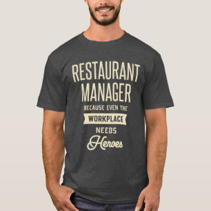 T-shirt Restaurant Manager Cadeau Funny Titre de l'emploi 