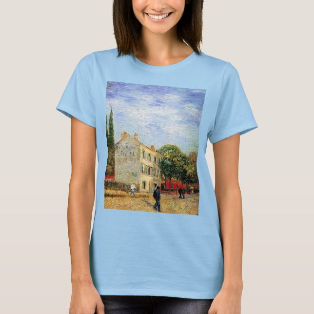 T-shirt Restaurant Rispal à Asnieres par Vincent van Gogh (Devant)