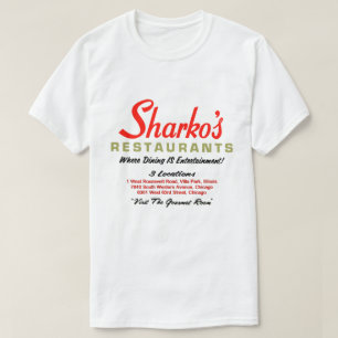 T-shirt Restaurants Sharko, 3 Lieux, Illinois