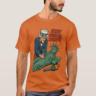 T-SHIRT RESTE AVEC MOI, MIEL !