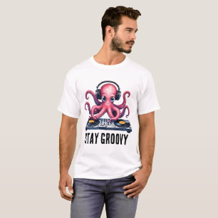 T-shirt Reste Swag DJ Octopus , Joli Coeur de Musique