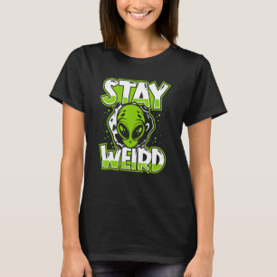 T-shirt Rester Étrange Extraterrestrial Ufo Conspiration A