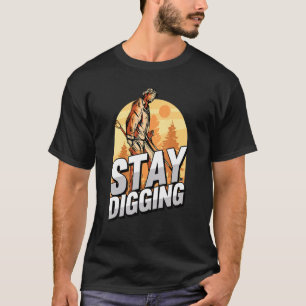 T-shirt Restez à creuser Or Argent Pierres précieuses Min
