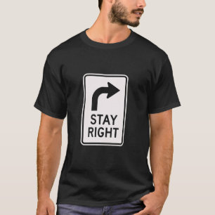 T-shirt Restez à droite - Panneaux de signalisation pour l