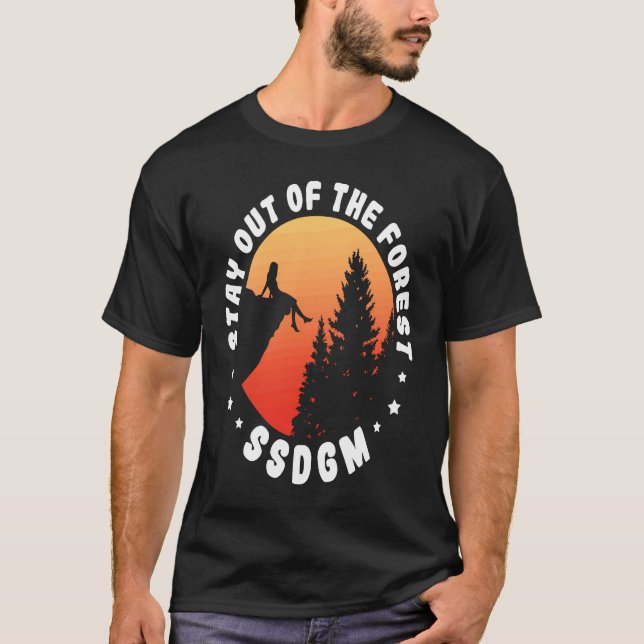 T-shirt Restez à l'écart de la forêt Camping Randonnée Nat (Devant)