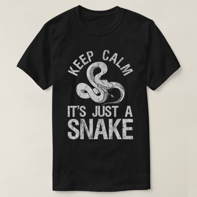 T-shirt Restez Calme C'Est Juste Un Serpent (Design devant)