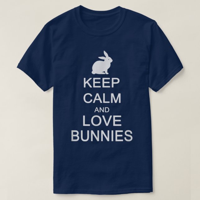 T-shirt Restez calme et aimez les lapins (Design devant)