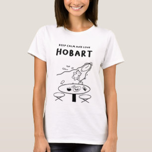 T-shirt Restez calme et amoureux Hobart   Table Cat and Ca