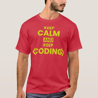 T-shirt restez calme et continuez à coder 1