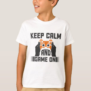 T-shirt Restez calme et jeu sur la typographie Jeu