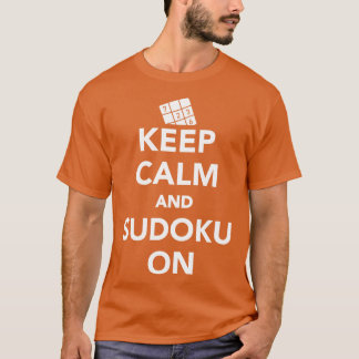 T-shirt Restez calme et sudoku
