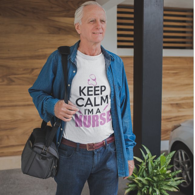T-shirt Restez calme Je suis infirmière (Créateur téléchargé)