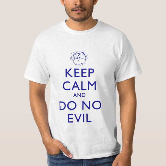 T-shirt Restez calmes et ne faites pas de chemises malveil (Devant)