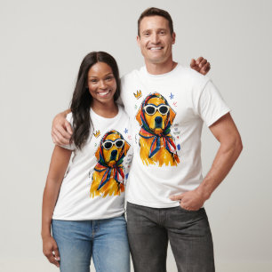 T-shirt Restez Cool Soyez Gentil Golden Retriever
