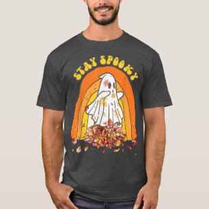 T-shirt Restez Éffrayant Automne Fantôme d'automne Hallowe