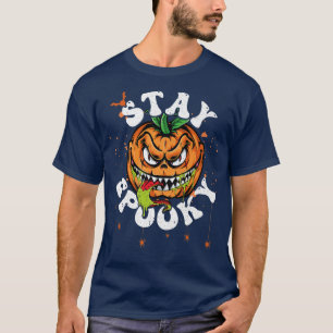 T-shirt Restez Éffrayant Halloween Horreur Monster Citroui