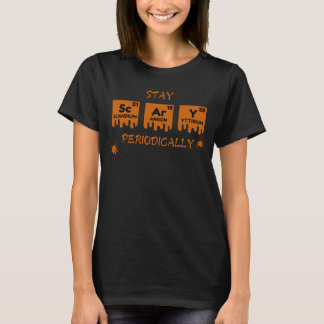 T-shirt Restez Effrayant Science Périodique Halloween