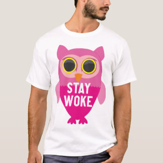 T-shirt Restez éveillé hibou