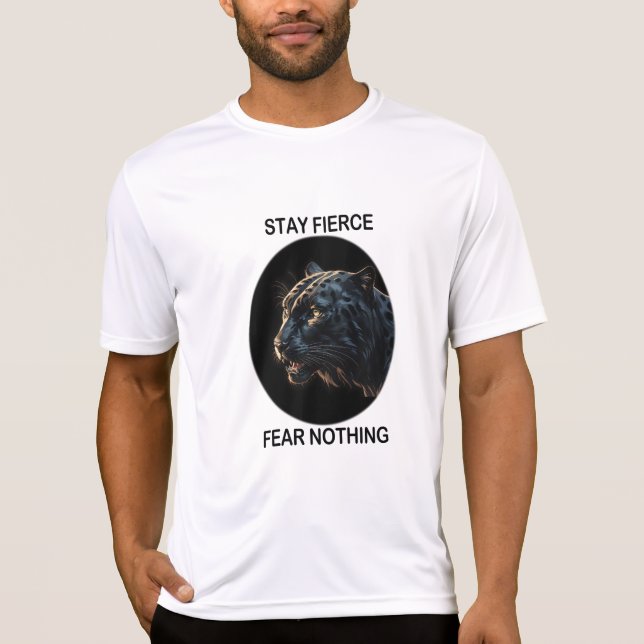 T-shirt Restez Fierce Peur Rien Panne Noire (Devant)