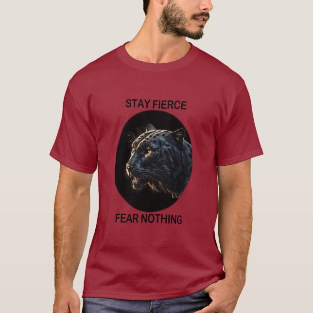 T-shirt Restez Fierce Peur Rien Panne Noire (Devant)