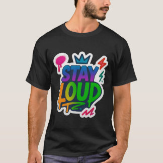 T-shirt Restez forte Graffiti Neon