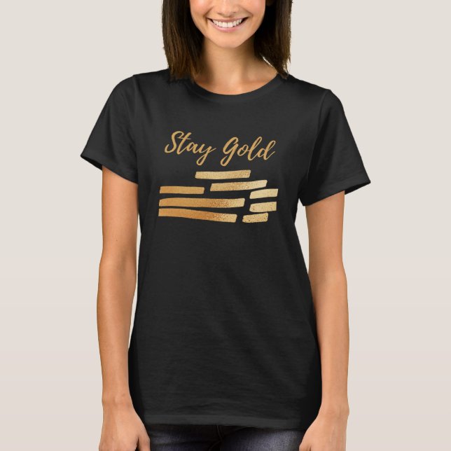 T-shirt Restez Gold (Devant)