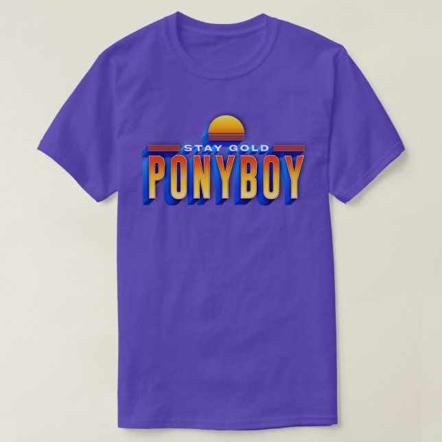 T-shirt Restez Gold Ponyboy Retro Cadeau (Design devant)