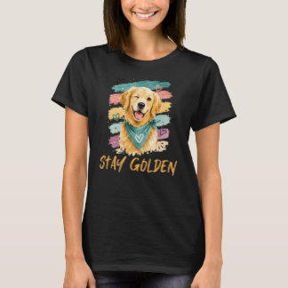 T-shirt Restez Golden Retriever
