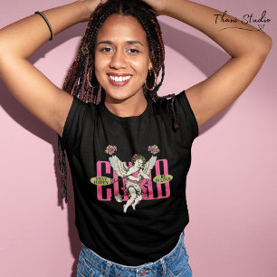 T-shirt Restez heureux d'être en amour Cupid Valentine Vin