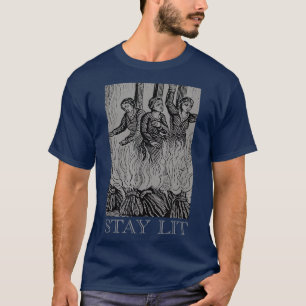 T-shirt Restez Lit Occult Satan Witch Unholy Baphomet Taro