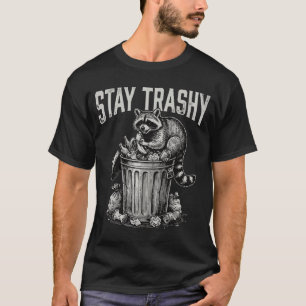 T-shirt Restez Ludique Mignon Raton Laveur Drôle Dessin D'
