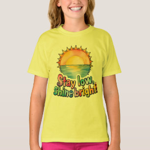 T-shirt 'Restez lumineux' Dgn1-by Maaya_P- Kids Ylo