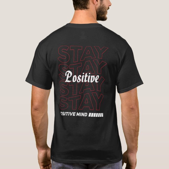 T-shirt Restez motivé par la typographie Streetwear (Dos)