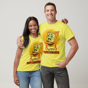 T-shirt "Restez Puff-optimistes" Guimauve Grillée Feu de C