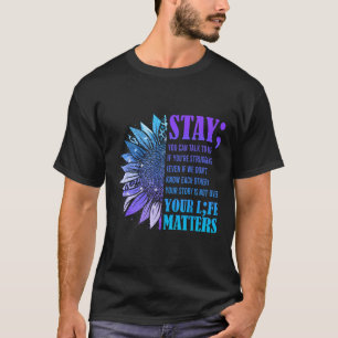T-shirt Restez sensibilisé à la prévention du suicide Moti