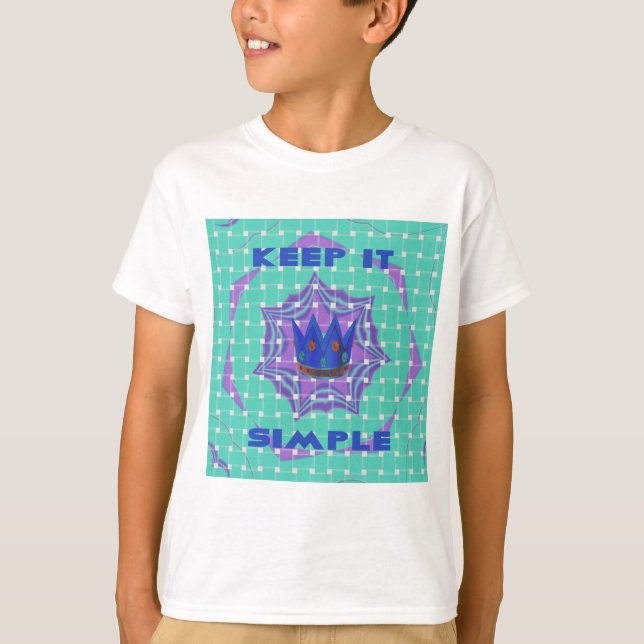 T-shirt Restez simple : l'art Motif de la Clarté Royale (Devant)