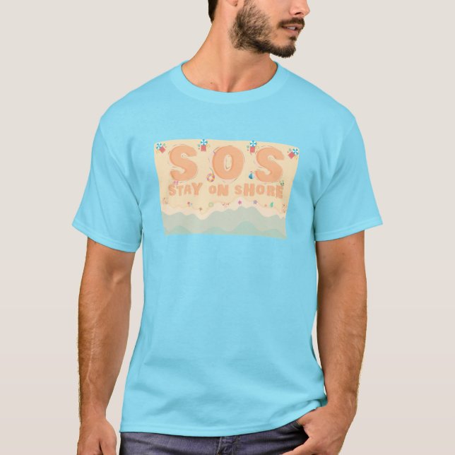 T-shirt Restez Sur La Côte (Devant)