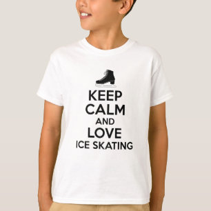 T-shirt Restez tranquille avec le patin à glace