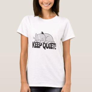 T-shirt Restez tranquille Lazy endormi chat