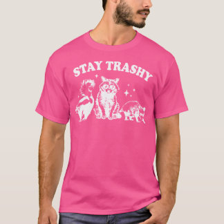 T-shirt Restez Trashy Raccoon Opossum Skunk