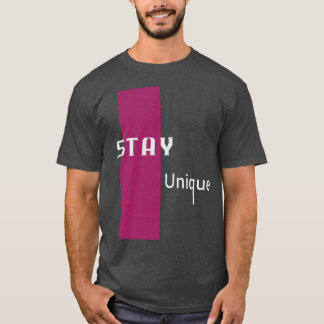 T-shirt Restez Unique Art Graphique Moderne avec Rose Gras