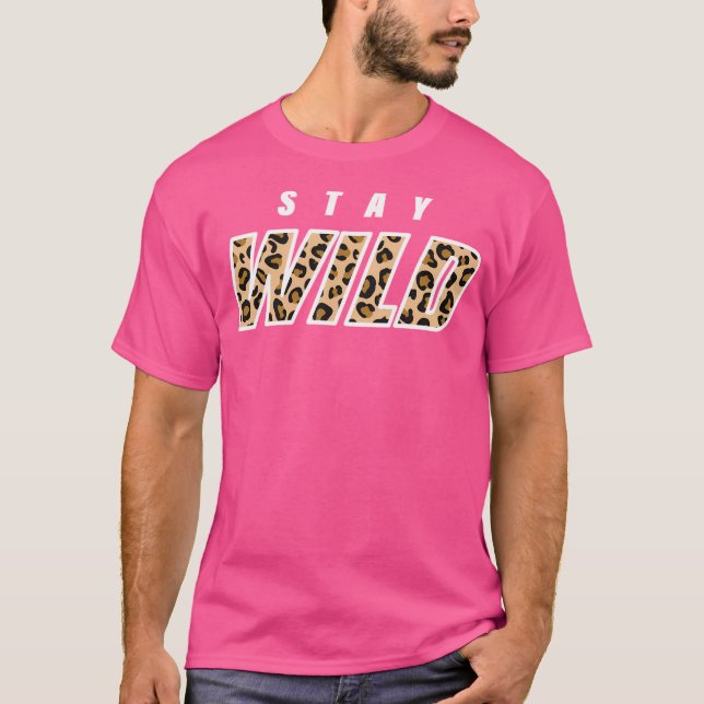 T-shirt Restez Wild Ben Azelart Leopard Merch (Devant)