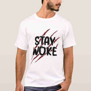 T-shirt Restez Woke Freddy Horlogerie Rhyme Graphique